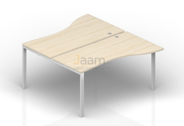 Мебель для персонала Составной стол на 2 рабочих места "Волна" ST2TG169V