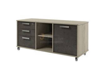 Кабинет руководителя Офисная тумба греденция 3 ящика, ниша и дверь Z-292