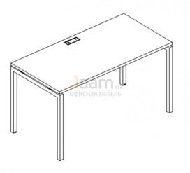 Мебель для персонала Стол письменный на металлокаркасе DUE Б2 012 БП