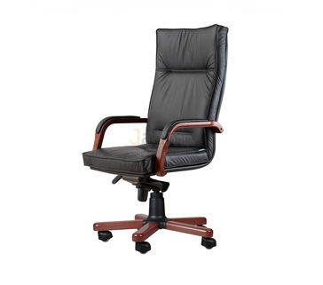 Кресло для руководителя Мадрид/П кожа люкс нестандарт/база дерево